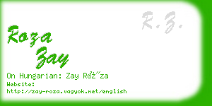 roza zay business card